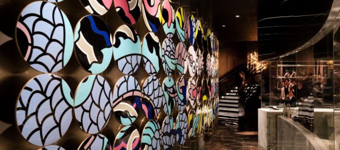 W Shanghai wall art installation 2