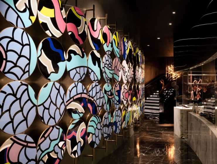 W Shanghai wall art installation 2