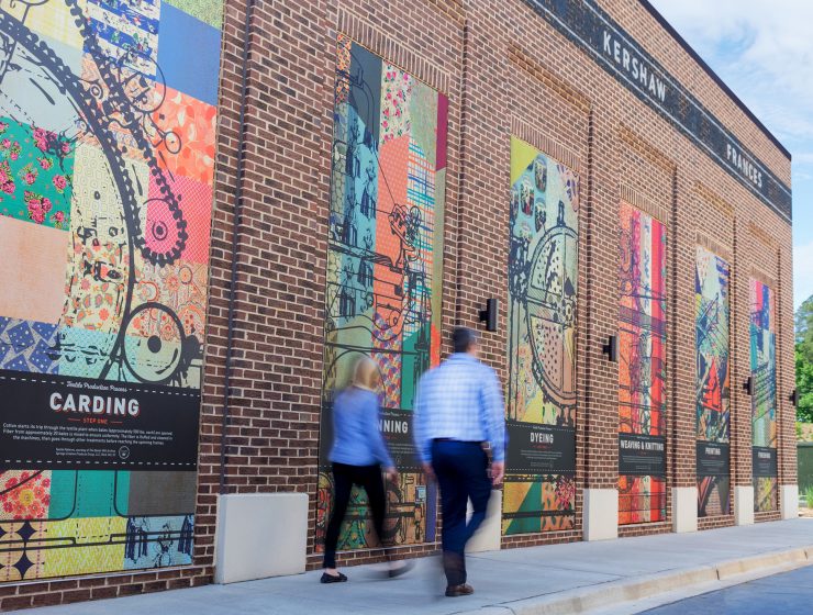 textile mill interpretive panels