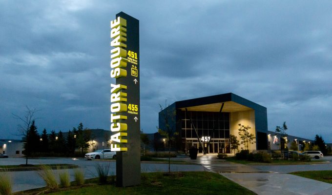 Factory Square Exterior Wayfinding Sign