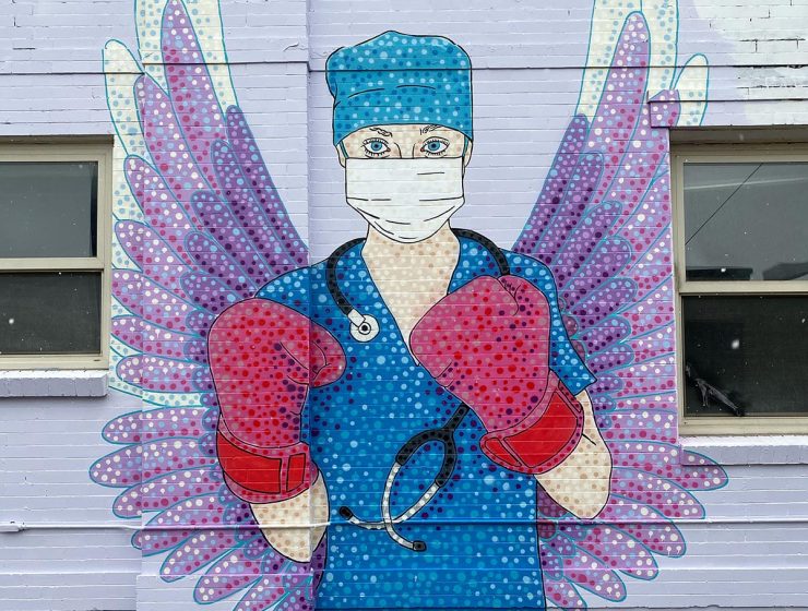 Angel Healthcare Worker Mural