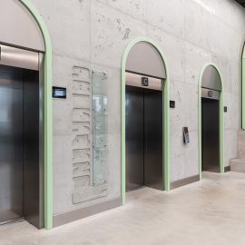 Floor level directory at lift