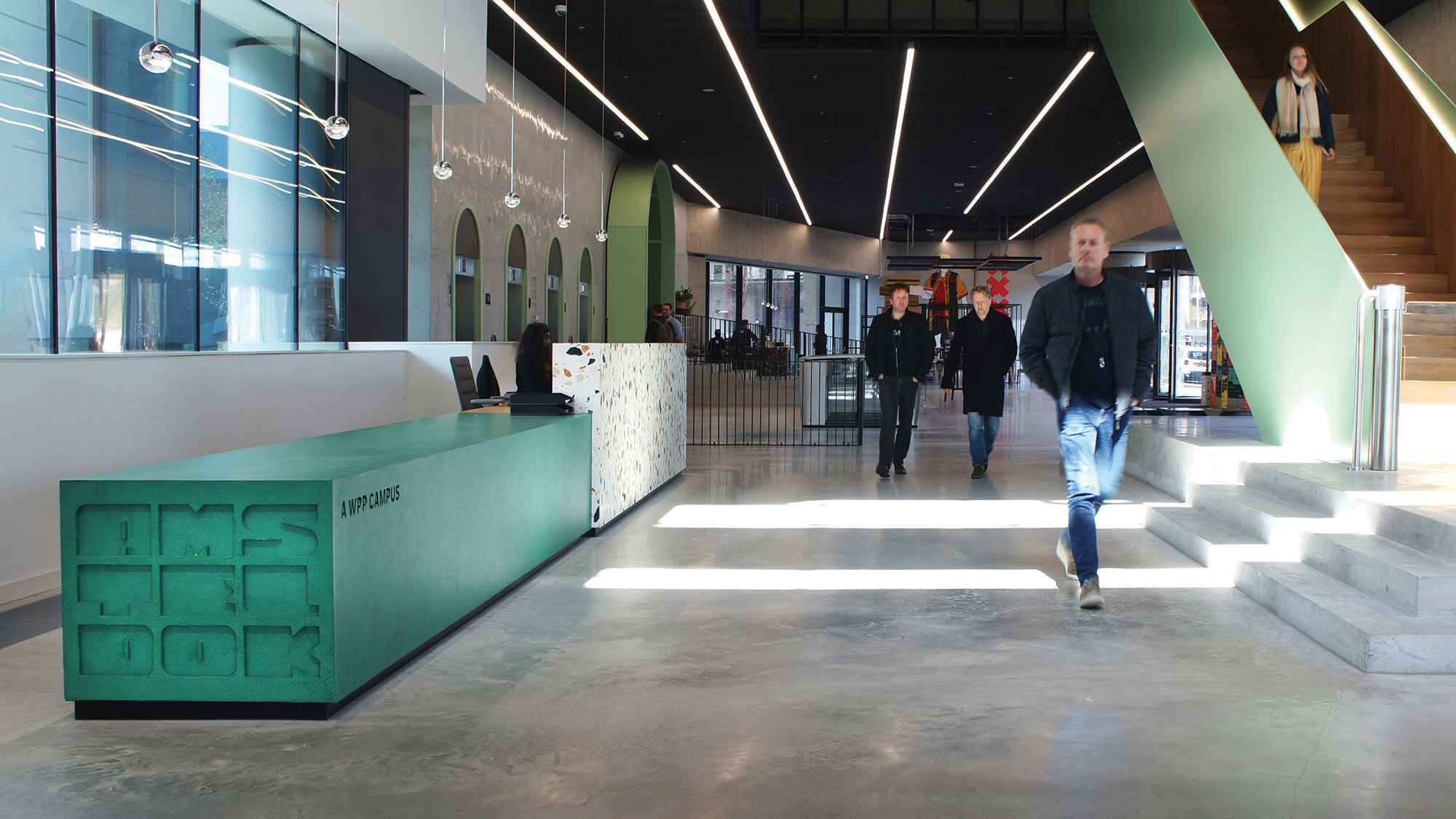 Reception desk integrated sign